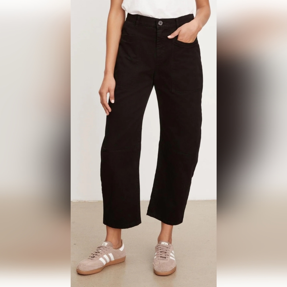 Barrel Brylie Pants Velvet By Graham & Spencer Dark Green Size 8